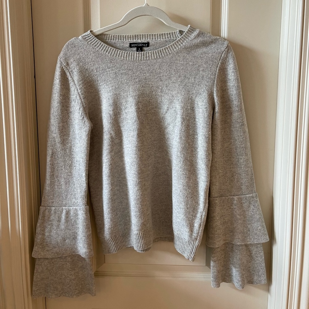 J Crew Mercantile Light Grey Sweater - Size Small